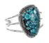Sterling Silver Turquoise Navajo Cuff Bracelet JX130326